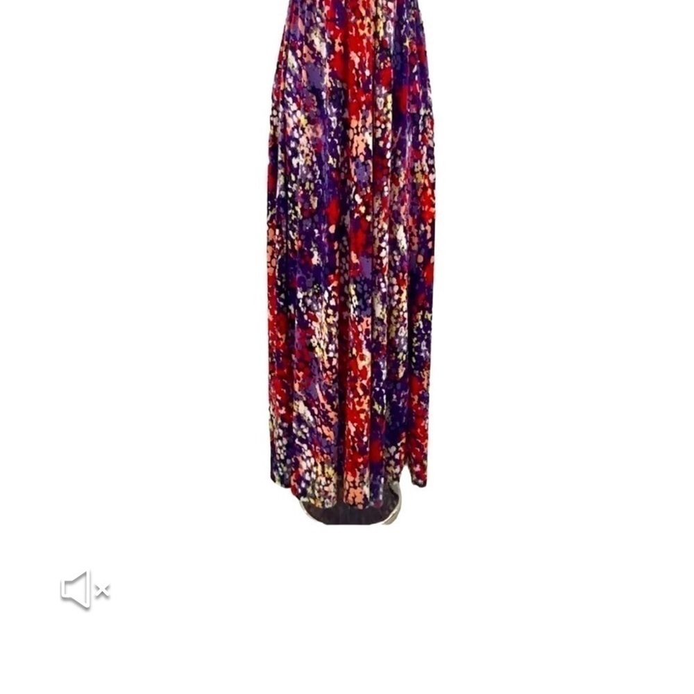 Elle colorful empire waist crochet neck support in maxi dress size M - Picture 10 of 10